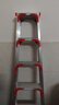 创硕 家用梯人字梯工程梯子铝合金梯货梯架 【六步梯红】加强加固款 实拍图