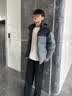 鸭鸭（YAYA）羽绒服男女同款短款连帽厚款拼色面包服2026冬季新款情侣保暖外套 Y01A黑拼灰（连帽） XL (180) 实拍图