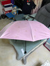 天堂 防紫外线晴雨伞三折黑胶防晒太阳伞遮阳伞57*8骨 银杏粉色 实拍图