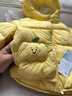 巴拉巴拉童装儿童羽绒服宝宝男女童2025冬装新款婴儿外套保暖上衣泡芙羽绒 黄色小南瓜31004-白鸭绒 80 （充绒量64g 适合9-12个月） 实拍图