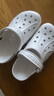 卡骆驰（CROCS）洞洞鞋贝雅男鞋女鞋轻便耐磨一脚蹬拖鞋休闲鞋|10126 白-100 37 /38(230mm) 实拍图
