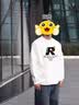 啄木鸟2026年新款春秋季内搭t恤衫青年男士圆领印花打底衫百搭款卫衣男 wy-大R卡其+wy-大7深灰 XL 【建议120-140斤】春秋款 实拍图