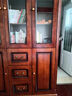木格尚品美式复古乡村实木书柜玻璃门桃花心木书房自由组合落地书橱置物柜 【复古胡桃色】三门书柜 实拍图