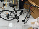 凤凰（Phoenix）公路赛车自行车男款女士成人平直把变速700c越野单车赛车跑车 银色【全轴承/双碟刹】700C 700C【建议身高：160-185cm】 变速【顺滑不卡链】 实拍图