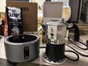 比乐蒂（Bialetti）【官方正品】摩卡壶 双阀高压手冲咖啡壶意式浓缩手动咖啡机送礼 2杯份+4.0电陶炉(深空灰) 100ml 实拍图