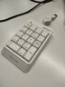 双飞燕（A4TECH）FK13 有线键盘 笔记本外接数字小键盘 财务会计收银柜台证券用 USB接口 伸缩线 象牙白 实拍图
