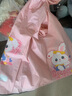 牧萌儿童雨衣带书包位男童女童女孩加长防水学生雨披 粉色兔子 XL 实拍图