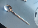 不锈钢勺子家用餐具汤吃饭喝锤纹西餐圆勺调羹主餐勺长柄汤匙 轻奢钻纹勺1支 实拍图
