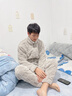 雪中飞睡衣冬季男士珊瑚绒加厚加绒2026新款秋冬高端家居服套装高级轻奢 NSCJF-淡灰方格拉链 【适合10~18℃单穿】 L -170/92A 【建议110-130斤】 实拍图