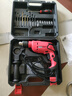 卡夫威尔冲击电钻工具箱套装用瓷砖水泥墙钻孔手电钻头套装19件套 P2993A 实拍图