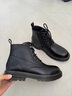 马克华菲马丁靴男中帮冬季男鞋2025新款百搭黑色男靴英伦风皮鞋加绒工装靴 黑色 41 此款为皮鞋尺码=运动鞋码42 实拍图