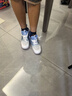 李宁龘膜男童鞋子秋季透气运动鞋学生跑步鞋网面气垫减震增高鞋子 天蓝 37 实拍图