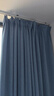 水星家纺窗帘遮光卧室全遮光布5A抗菌遮阳帘隔音简易挂钩式2.5x2.0米1片蓝 实拍图