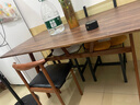 全品屋餐桌椅组合家用饭桌子小户型简约公寓快餐出租商用长方形电脑桌 胡桃木色 140cm 【宽80CM】一桌二椅 实拍图