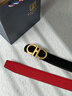 古士旗（GUSKI）法国品牌男士皮带男真皮内穿式牛皮腰带男生日礼物送男友老公 金扣-本命年红腰带【专柜礼盒】 105cm -130cm，可联系客服指定 实拍图