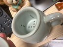 雅瓷汝窑茶水分离杯陶瓷茶杯带盖高档个人专用办公室泡茶杯汝瓷慢慢杯 实拍图