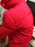 鸭鸭（YAYA）孙颖莎同款时空道宇系列三防羽绒服男女短款新款加厚面包服外套 国旗红色 M (建议110-130斤) 实拍图
