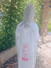 牧萌（moremerry）儿童雨衣男女童学生上学带书包位雨披 粉兔子 5XL  实拍图