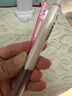 斑马牌（ZEBRA）学霸利器中性笔 0.4mm子弹头按动软胶笔握签字笔 笔记速干笔 JJSZ49 透明浅粉杆黒芯 单支装 实拍图