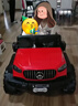 技速儿童电动车四轮可坐大人双人小孩玩具遥控童车四驱越野车可驾驶 红色：四驱全功能+7A电瓶 实拍图