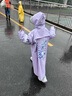 牧萌儿童雨鞋套男童女童耐磨防水防滑水鞋学生中高筒雨靴 紫兔子 2XL 实拍图