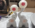 初见大象夜灯新婚结婚礼物送新人实用婚房装饰品创意闺蜜订婚情侣摆件 对象夜灯充电款帮写贺卡+礼盒装 实拍图