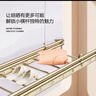 金贵夫人阳台晾衣架手摇式手动升降晾衣杆伸缩晒衣架家用折叠凉衣架 香槟金 2.7m 四杆 +横杆【航天级铝材】 实拍图