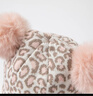 戴维贝拉（DAVE＆BELLA）新款加绒保暖女童帽子女宝宝秋冬可爱套头帽小童洋气冬帽 粉色豹纹 50 ( 建议帽围约48-52cm) 实拍图