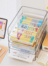 享乐屋桌面收纳盒亚克力透明书桌置物架书籍书本整理盒多层文件架多功能 透明加长3层 加厚PET 分类收纳 实拍图