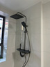 SKJ淋浴花洒套装氛围灯多功能恒温数显大置物架增压花洒全套 枪灰色L316-【数显恒温】 实拍图