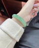 私伊冰种飘绿翡翠玉手镯浅绿年轻款缅甸翡翠（处理）玉镯子飘花手镯礼 56-57号 实拍图