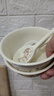 【超级爆品】陶瓷碗高颜值饭碗加厚碗勺套装可爱卡通碗盘餐具套装 幸运熊 两碗两勺 实拍图