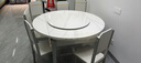 鲁菲特餐桌家用餐桌椅组合现代简约可伸缩方圆两用大小户型家用餐厅饭桌 雪山白桌面+高级灰【木椅】 1.35m 1桌6椅 实拍图