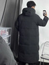 鸭鸭王一博同款冰壳系列3.0pro羽绒服男女长款过膝25冬季新款极寒外套 青光黑 3XL 实拍图