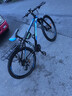 EG7山地自行车成人学生变速越野单车双减震赛车26寸青少年男女 辐条【升级减震 轻量铝架】黑蓝 27.5寸27速【适合：175-190CM】 实拍图