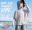 偶森儿童防晒衣男女童骑行防紫外线轻薄透气黑胶连帽UPF50防晒衣外套 实拍图