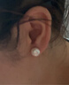 天使之泪S925银淡水珍珠耳钉珍珠耳饰简约百搭素耳钉10-11mm 实拍图