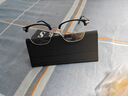 蔡司（ZEISS）镜片近视眼镜男纯钛合金眉线半框变色防蓝光辐射散光眼睛可配度数 黑银框-0度清底防蓝光平光镜（8仓发货） 实拍图