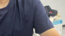 京东京造【已售300w件】短袖t恤男衣服秋季男士打底外穿 雾蓝色XL 实拍图