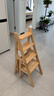 木马人实木折叠家用两用梯凳子梯椅子踏步阶梯登高凳踏脚阳台室内爬梯子 橡胶木四层-升级旗舰款原木色 实拍图