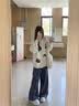 LDBE灰色小狗刺绣棒球服外套女2026新款秋季美式oversize宽松夹克上衣 白灰色【春秋薄款】 M 【80-100斤】 实拍图