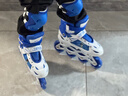 EVERVON轮滑鞋儿童溜冰鞋男女童旱冰鞋337蓝色附护具头盔M号适35-38码 实拍图