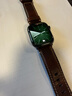 istrap苹果手表表带疯马牛皮Apple Watch Ultra3/2手表带S11/10/9/8/7/6/SE厚实真皮表链iWatch男士腕带 巧克力【黑色配件 44/45/46MM表盘【适用Wat 实拍图