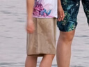 361°儿童短裤夏季男女童3-12岁透气运动裤梭织五分裤 灰 140 实拍图
