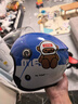 两只小蜜蜂新国标3C认证儿童头盔冬季保暖3/4半盔可爱熊男女孩四季通用电动车摩托车头盔平衡车安全帽海洋蓝 实拍图