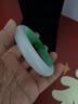 冰糯种阳绿翡翠镯子老坑飘绿正圈冰种果绿贵妃礼品女款玉手镯 56号 实拍图