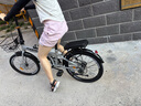 凤凰可折叠自行车超轻便捷成人男女式迷你小轮变速免安装代步单车 免安装/钢架【单速辐条轮银】 22寸【建议身高145-195cm】 实拍图