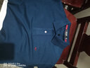 七匹狼长袖t恤男固色简约秋季翻领纯棉polo保罗衫男装商务纯色打底衫 宝蓝-3.0升级纯棉固色 XL 175/92A(XL) 实拍图