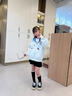 女童棒球服外套秋冬款洋气2025新款大童夹克衫女孩秋装学生上衣服 高级灰外套 160 实拍图