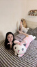 伊美娃娃兔子抱枕玩偶陪睡毛绒玩具布娃娃侧睡大号夹腿长条抱枕睡觉女生 开心每一天90cm 送女孩女友道歉礼物送女生男生 实拍图